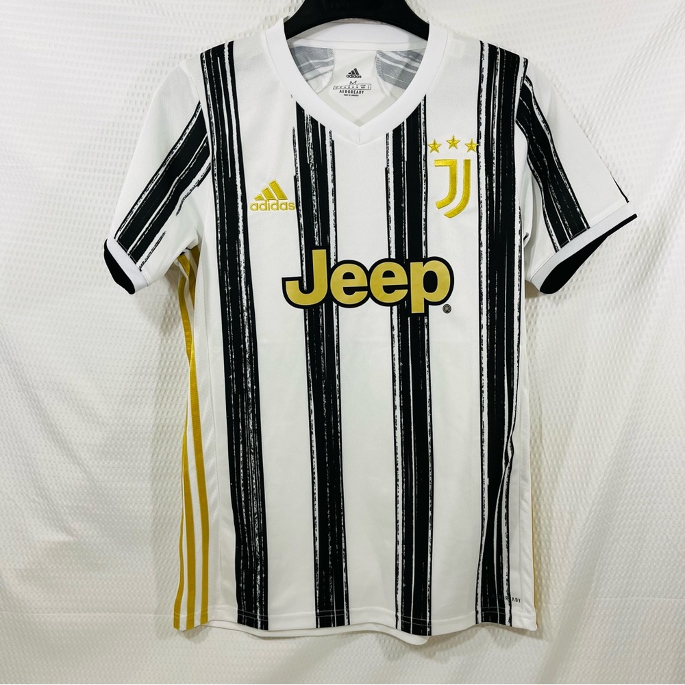 adidas Black and White Striped Jersey